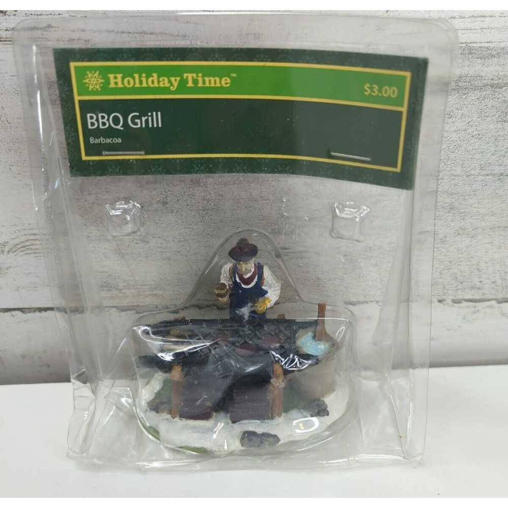 Holiday Time BBQ Grill Figurine Christmas Village Accessory Rare New